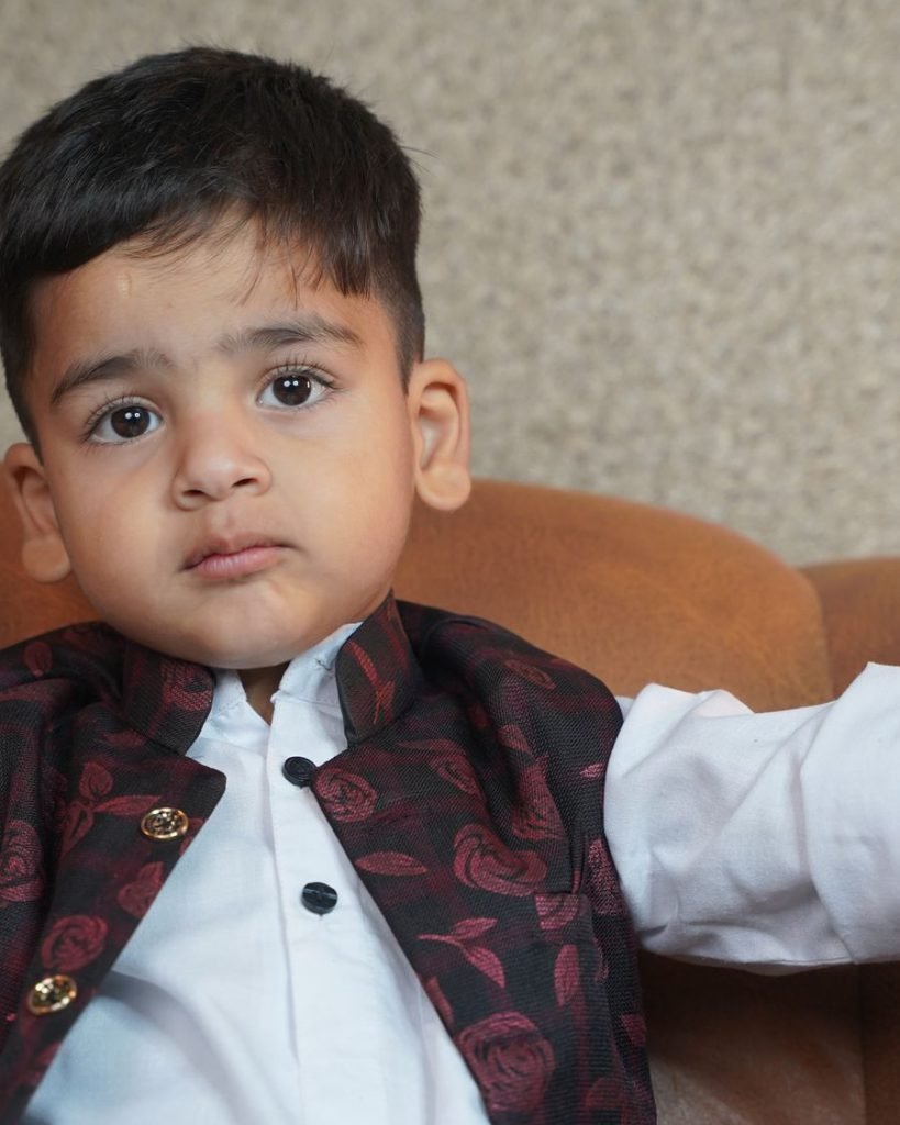 Boys Maroon Festive Nehru Set
