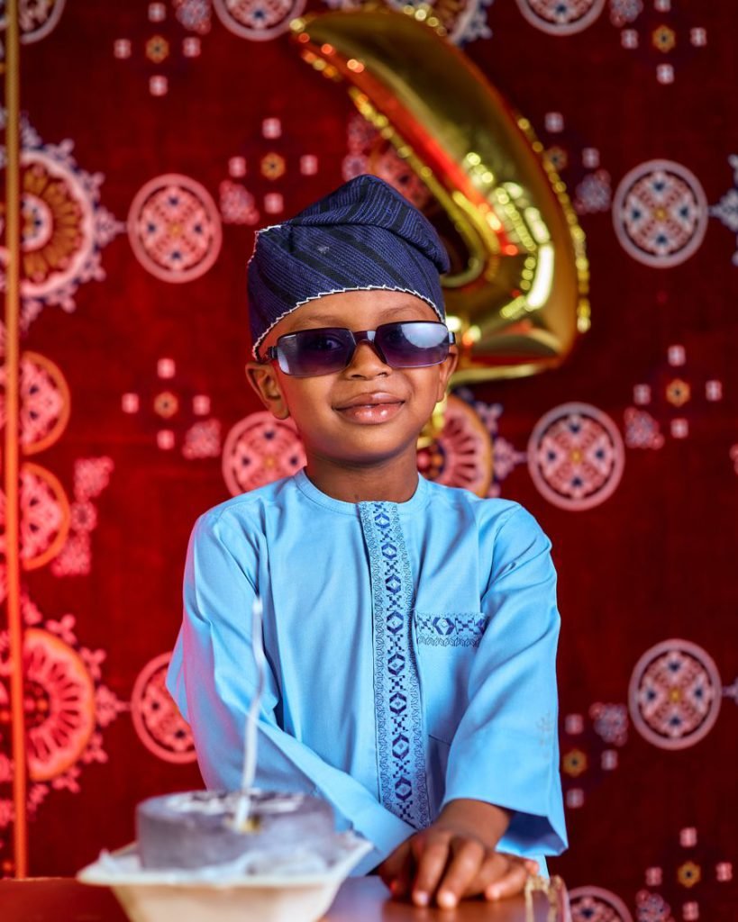 Boys Royal Blue Kurta Pajama with Brocade Jacket