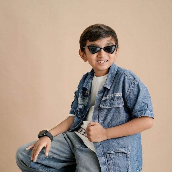 Boys Washed Denim Jacket & Tee